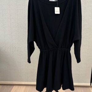 Free People Elegant Black Long Sleeve Tunic